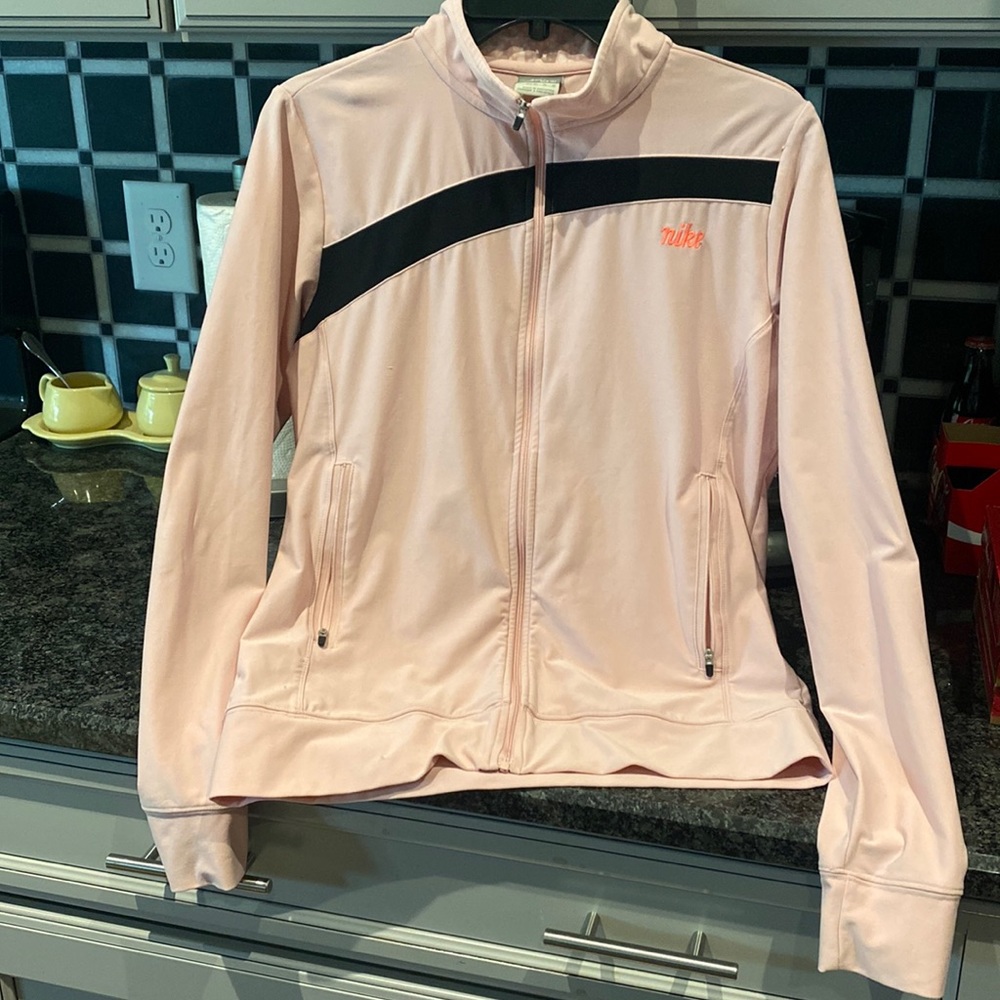 Nike pink zip up jacket size M